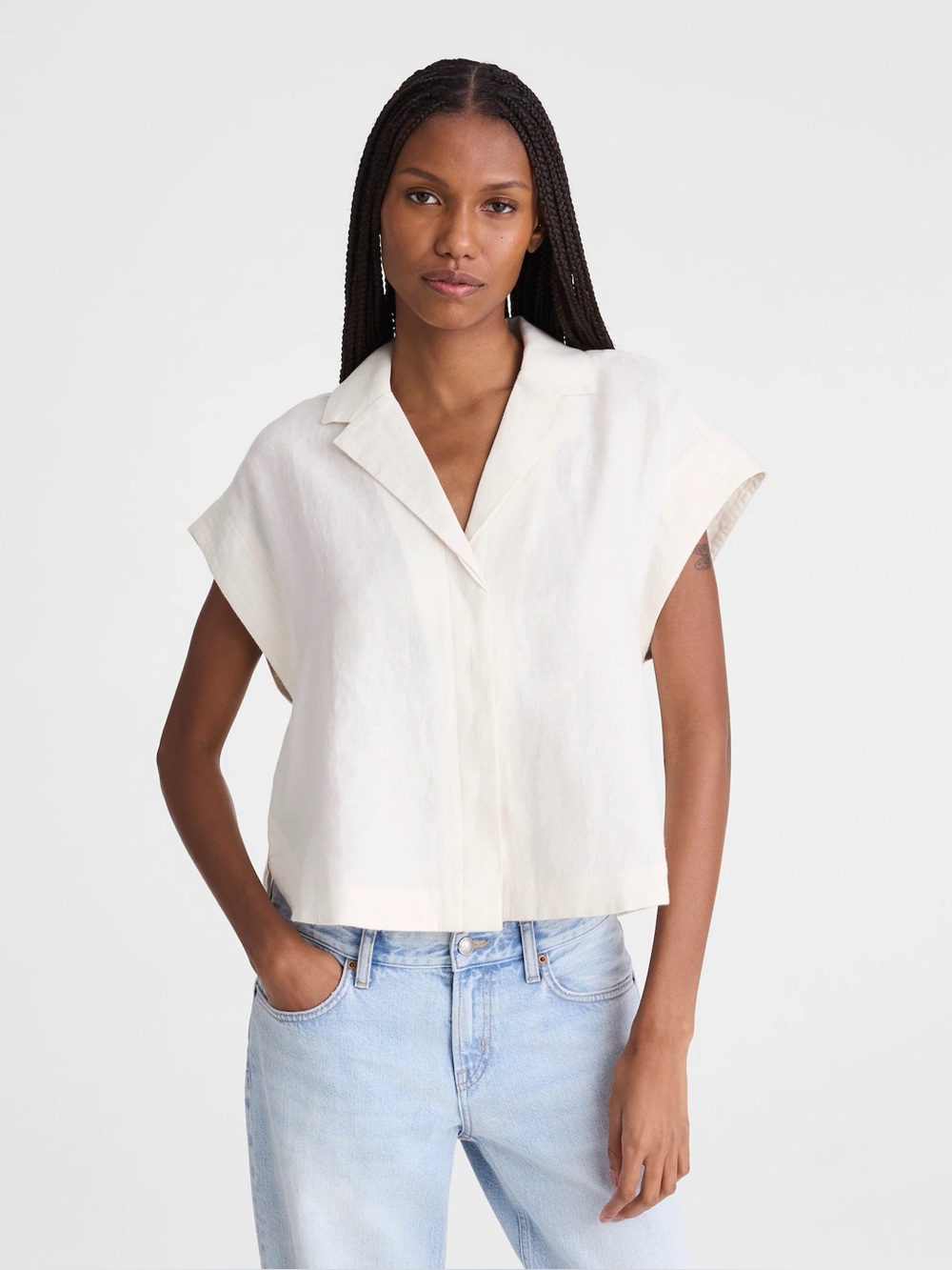 Madewell Notch-Collar Popover Shirt